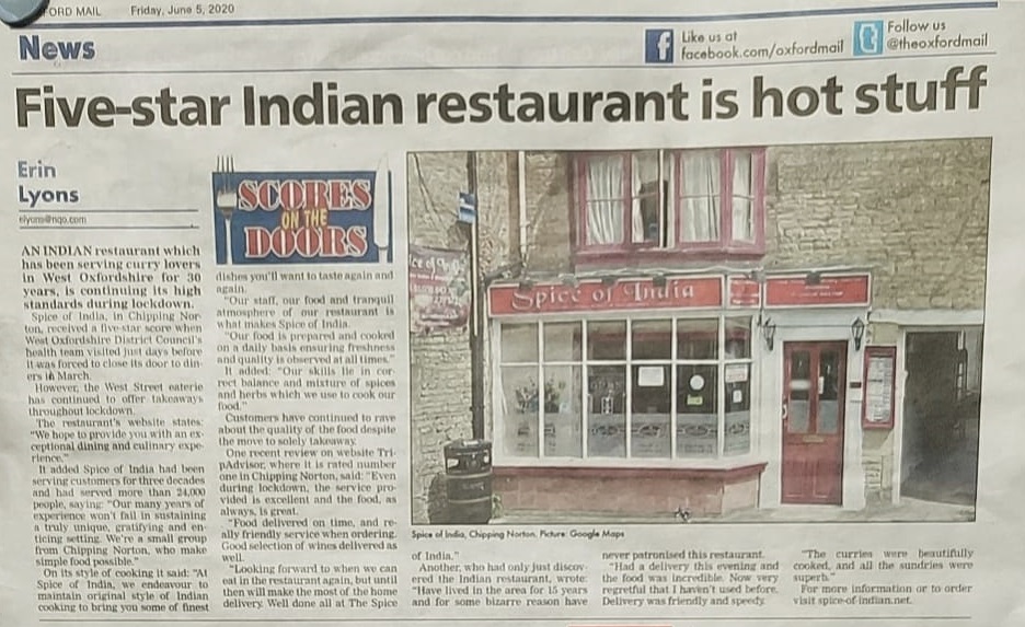 Spice of India Restaurant & Takeaway Chipping Norton